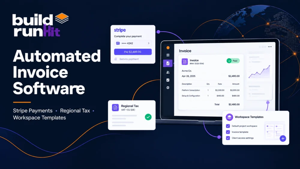 Automated Invoice Software: Stripe Payments, Regional Tax & Workspace Templates